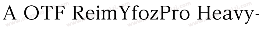 A OTF ReimYfozPro Heavy字体转换